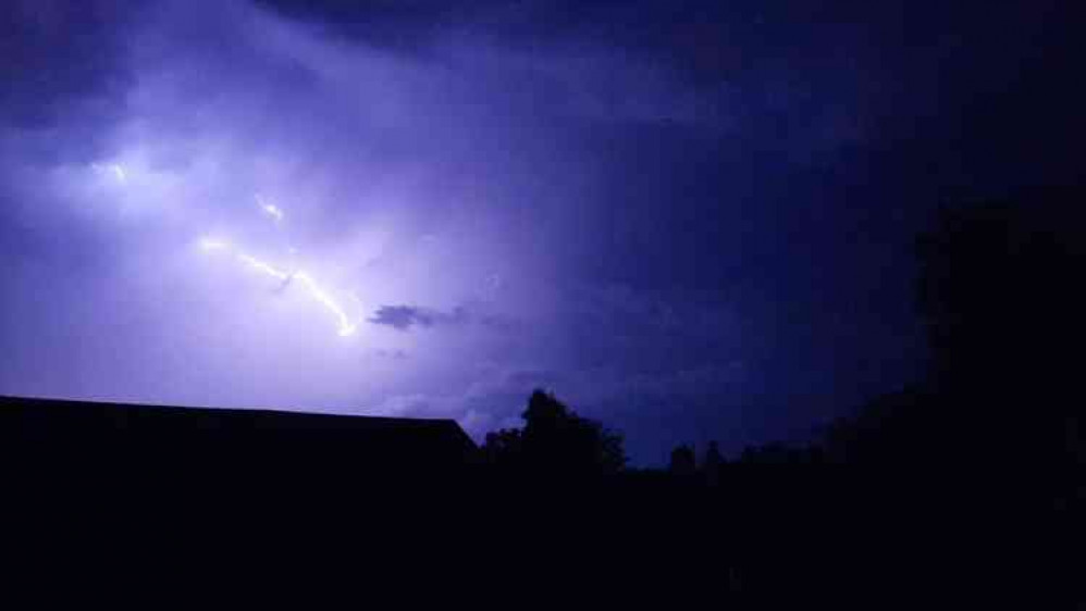 Lightning above Wells last night Photo: Julian Yates Lightning above Wells last night Photo: Julian Yates