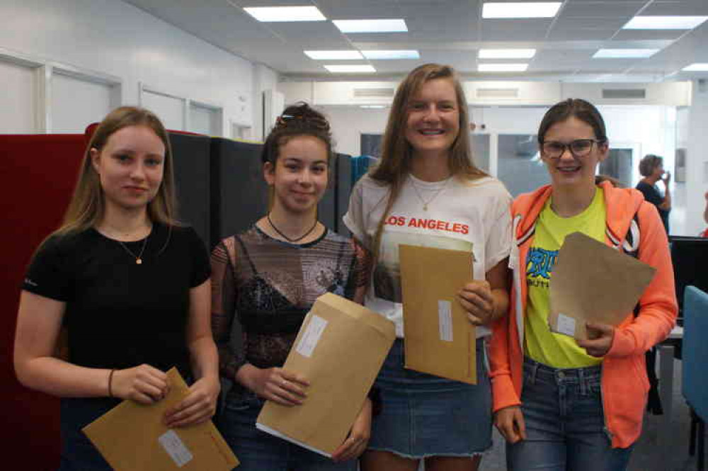 GCSE results day at the Blue School in Wells