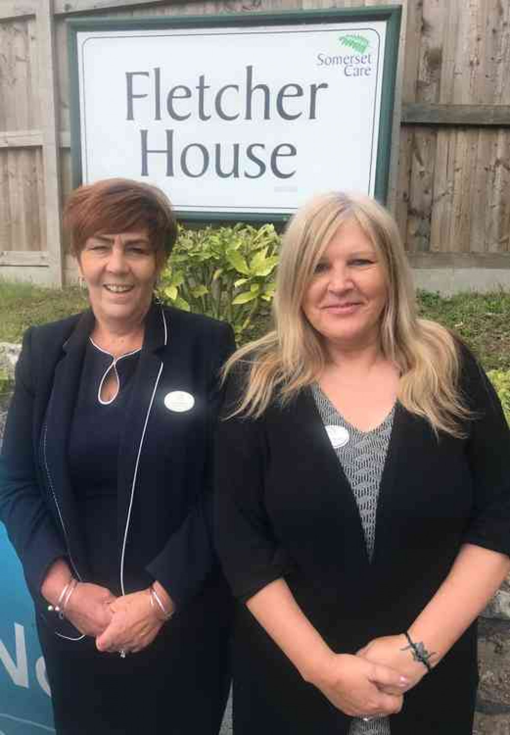 Fletcher House manager Trudy Bower, right, and Sue Harvey from Somerset Care