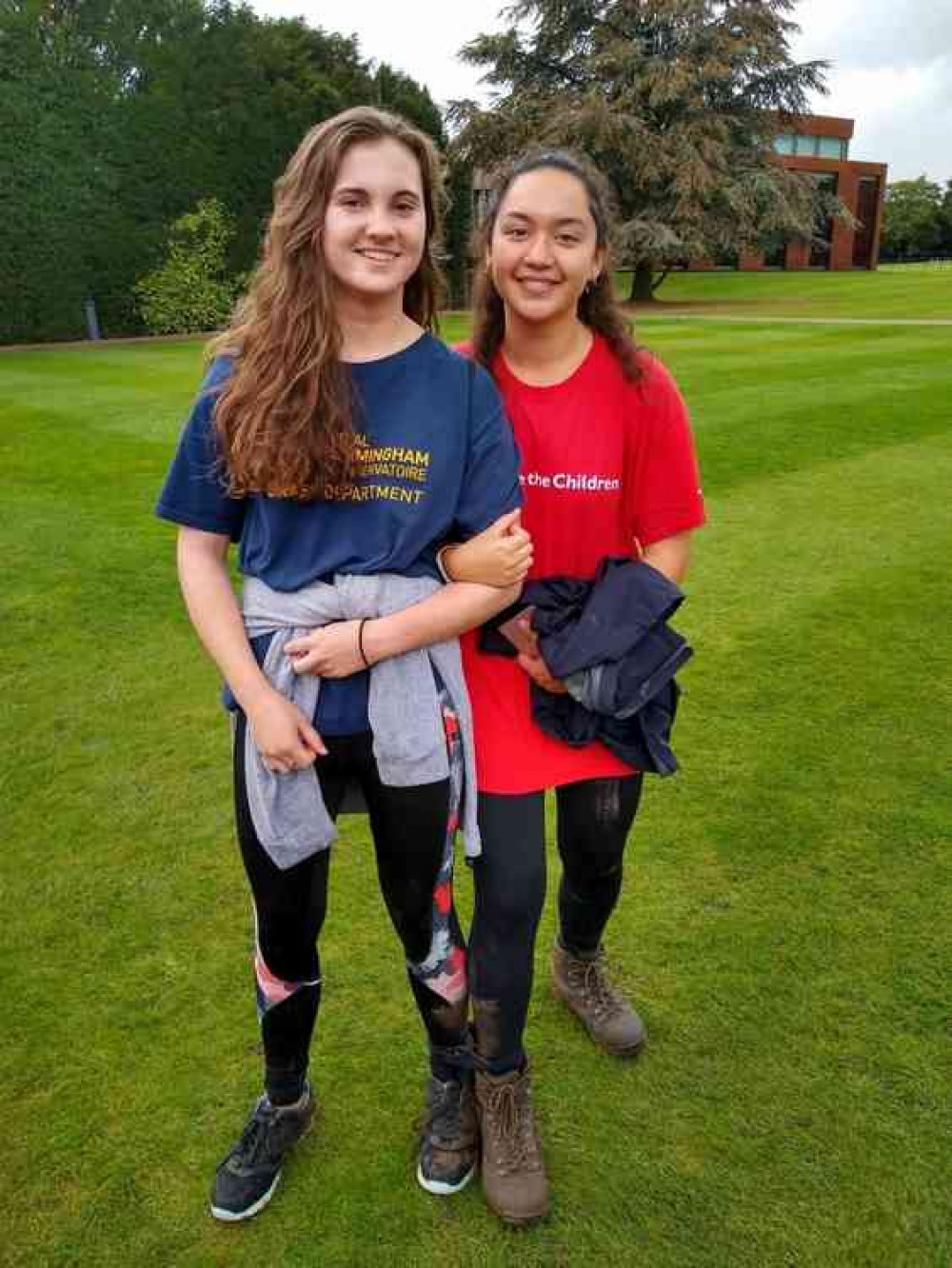 Lower Sixth pupils Amelia and June walked 10 miles three-legged