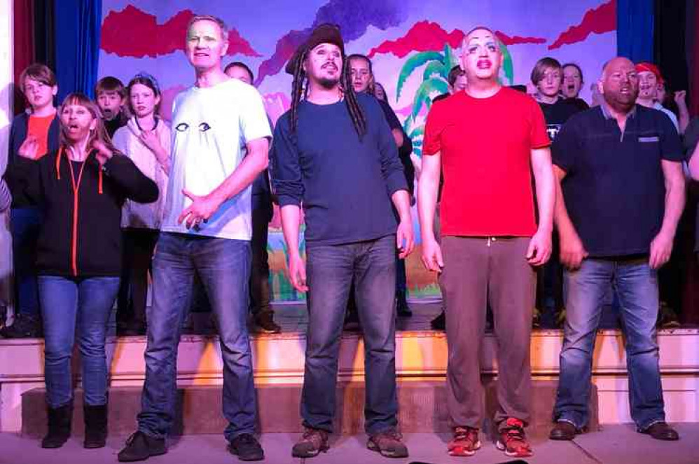 Wookey Theatre Group rehearsing for next week's show - Pirates of the Panto Wookey Theatre Group rehearsing for next week's show - Pirates of the Panto