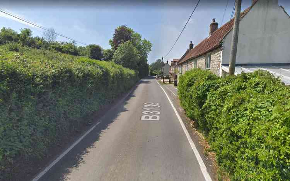 The B3139 Wells Road in Bleadney - see today's mobile speed camera locations (Photo: Google Street View)