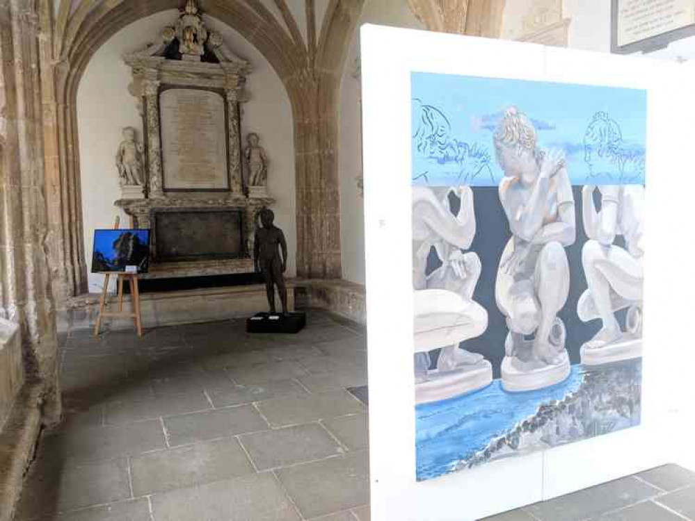 The cloisters at Wells Cathedral were filled with contemporary art in 2019