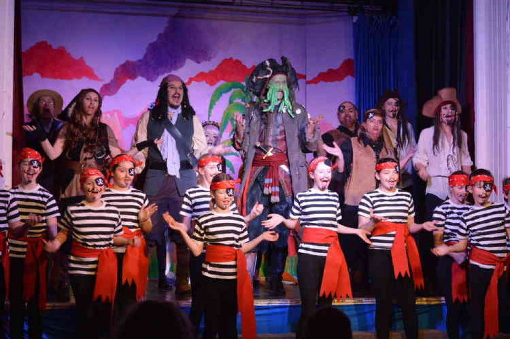 Wookey Theatre Group set sail as the Pirates of the Panto (Photo: Myrtle Pizzey)