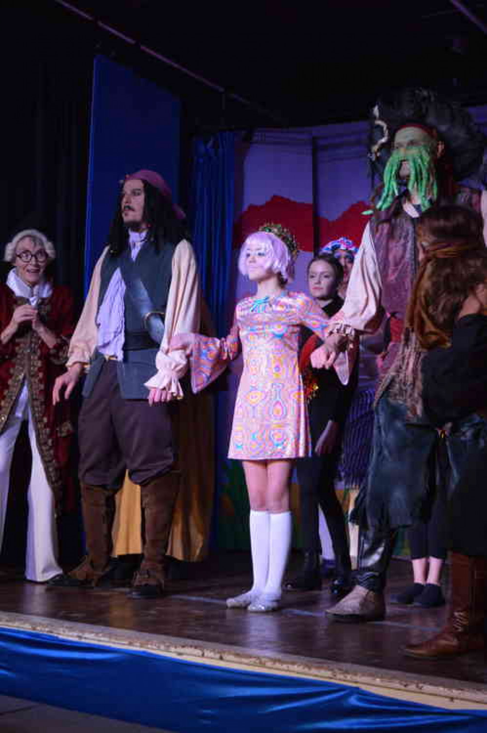 Disco queen challenges Captain Zac Sparrow and his rival Spongebag Roundpants to a dance off (Photo: Myrtle Pizzey)