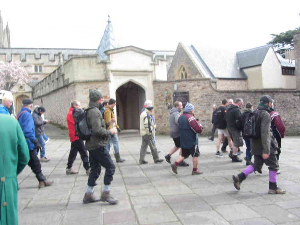 Walkers at the start of the 2019 walk