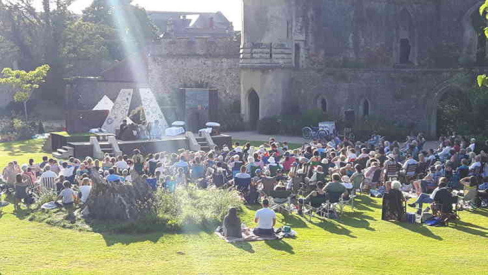 A previous outdoor theatre production at the Bishop's Palace