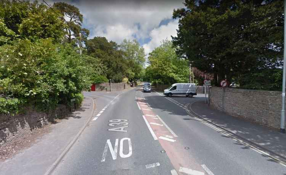 Temporary traffic lights are planned at the crossroads where the A39 meets College Road and the Old Bristol Road (Photo: Google Street View)