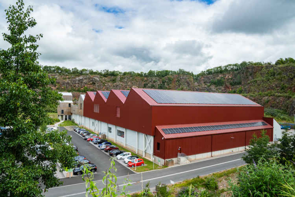 The 318 kWp solar PV system at Charlie Bigham's Dulcote Quarry