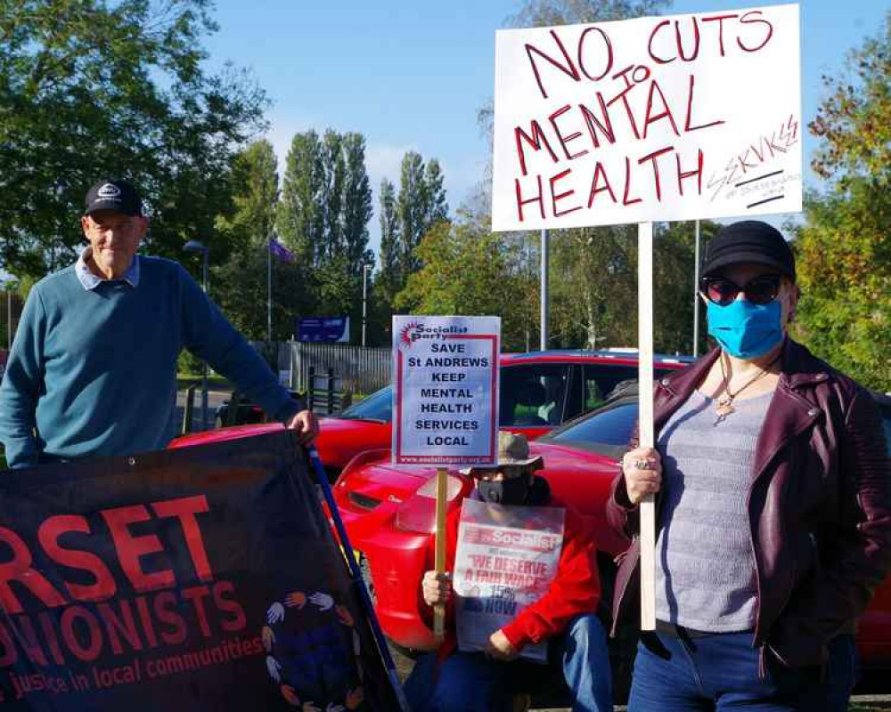 The demonstration against the possible closure of St Andrew's Ward