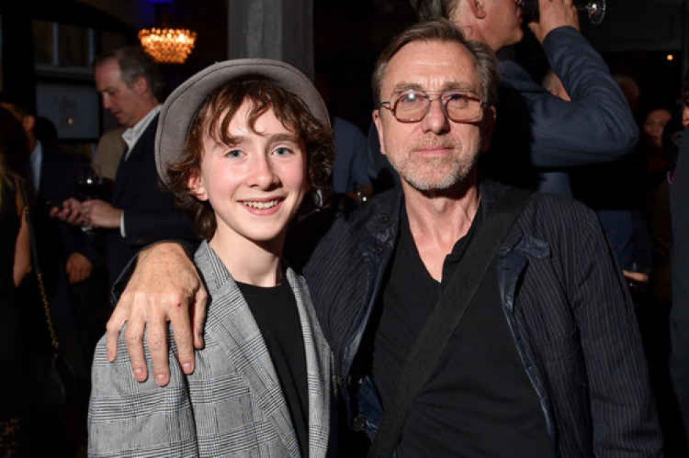 Luke Doyle with Tim Roth