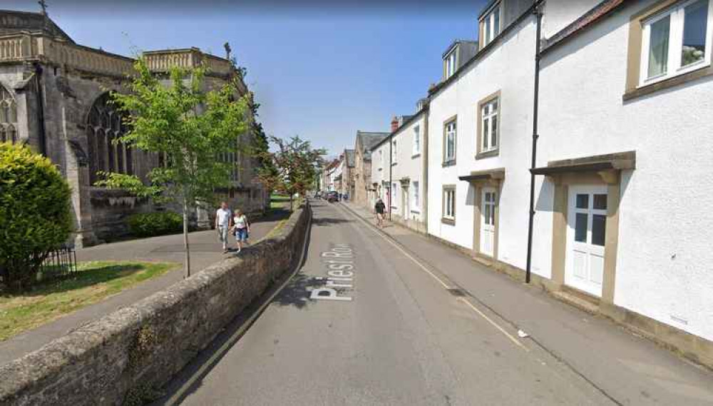 The incident happened in Priest Row, Wells (Photo: Google Street View) The incident happened in Priest Row, Wells (Photo: Google Street View)