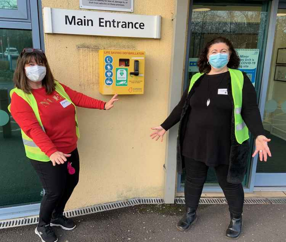 Wells Coronavirus Network volunteers Karen Deverell and Siobhan Goodwin take a break from vaccination marshalling at West Mendip Hospital Wells Coronavirus Network volunteers Karen Deverell and Siobhan Goodwin take a break from vaccination marshalling at West Mendip Hospital