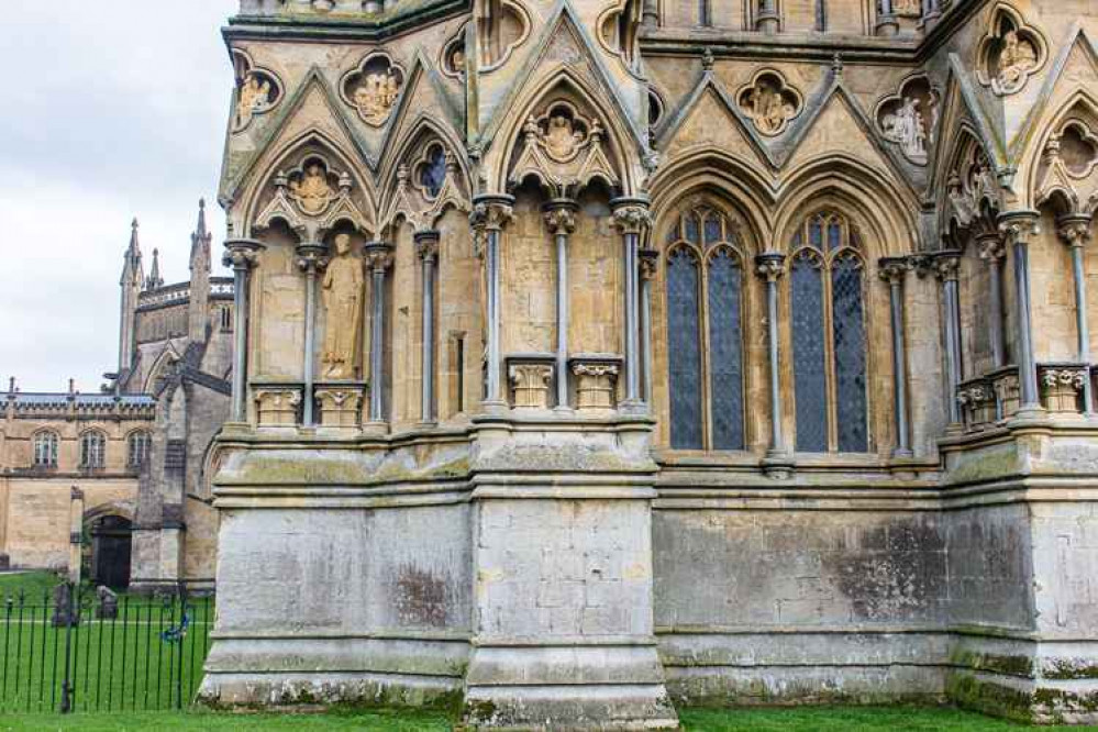 The niche on the West Front that will be used for the Antony Gormley sculpture