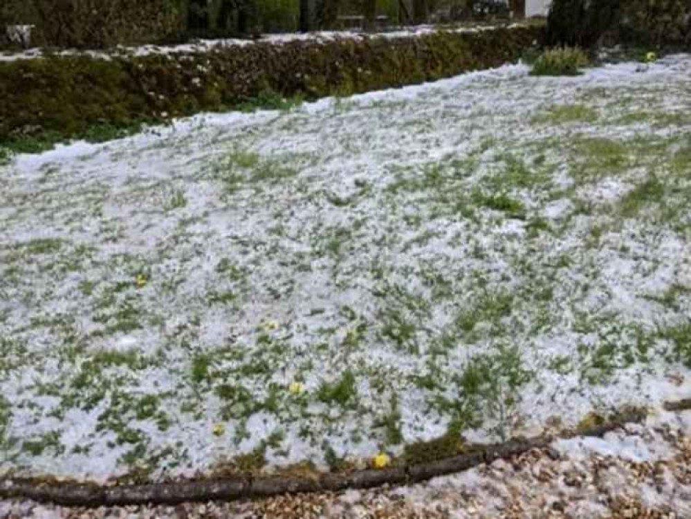 Snow on the ground near Wells Snow on the ground near Wells