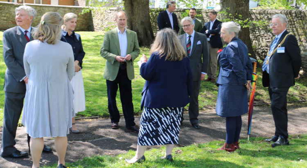 Sophie and Edward are welcomed as they arrive in St Cuthbert's Churchyard Sophie and Edward are welcomed as they arrive in St Cuthbert's Churchyard