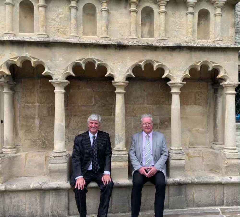 Taking a break: The Mayor of Wells and the High Sheriff Taking a break: The Mayor of Wells and the High Sheriff