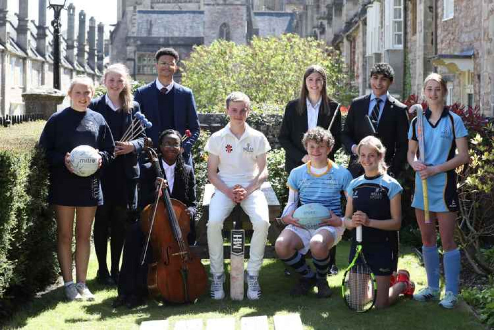 Students at Wells Cathedral School Students at Wells Cathedral School