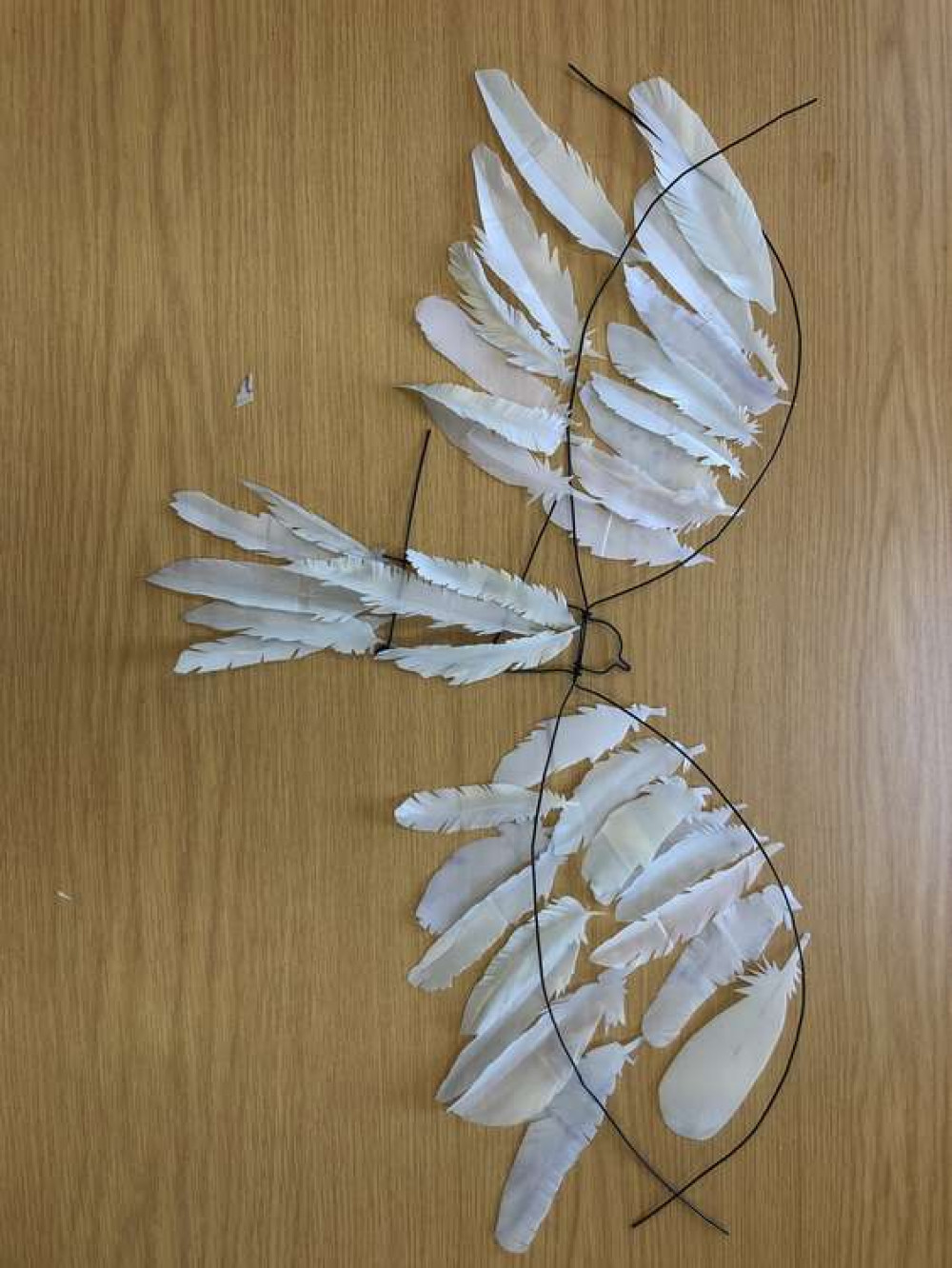 One of the feather artworks created by Heads Up clients