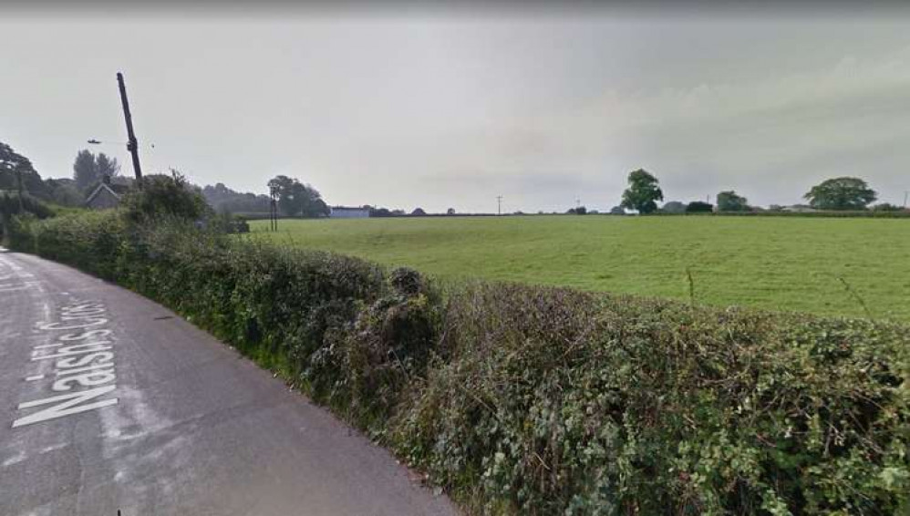 Looking towards the area in Chilcompton where the homes were proposed (Photo: Google Street View)