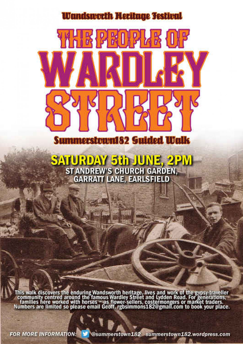 THE PEOPLE OF WARDLEY STREET' GUIDED WALK THE PEOPLE OF WARDLEY STREET' GUIDED WALK