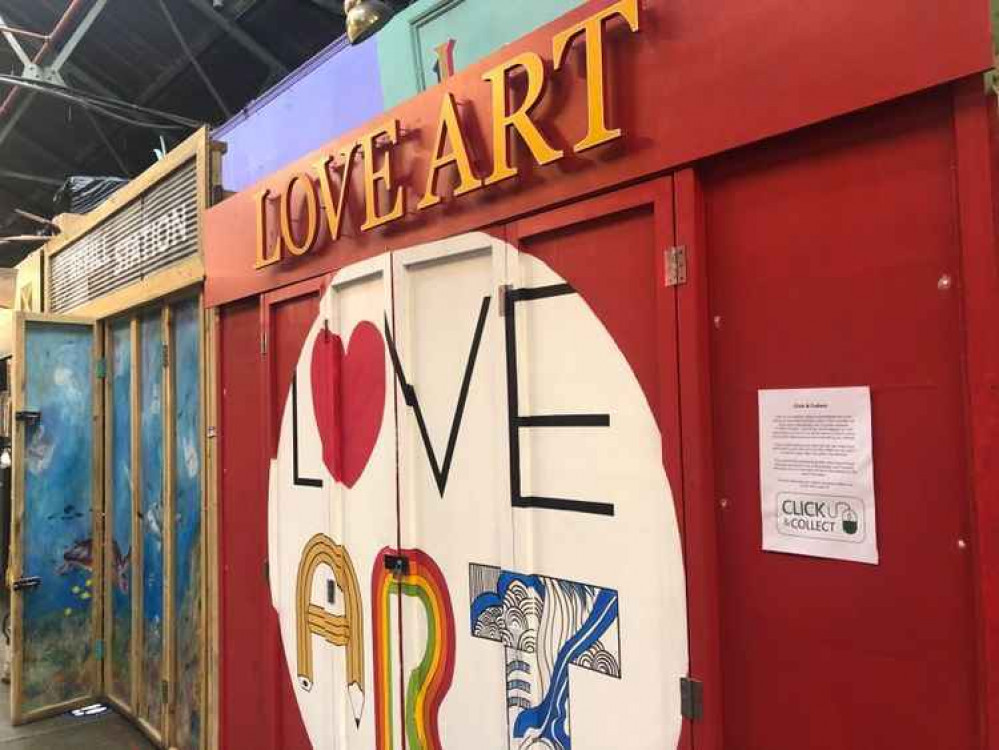 Love Art, situated in Tooting Market, was forced to close in the second lockdown