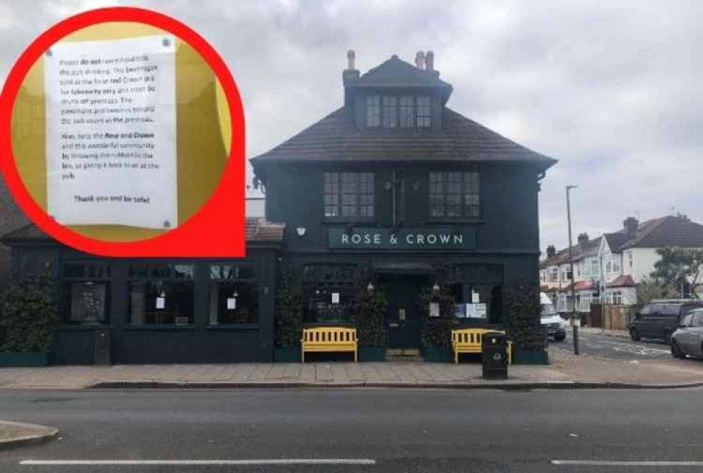 Swipe along to see the new notices placed around the pub.