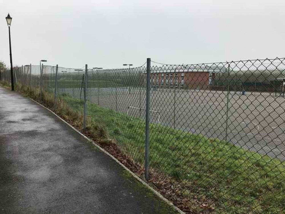 The existing fence at St Osmund's Middle School The existing fence at St Osmund's Middle School