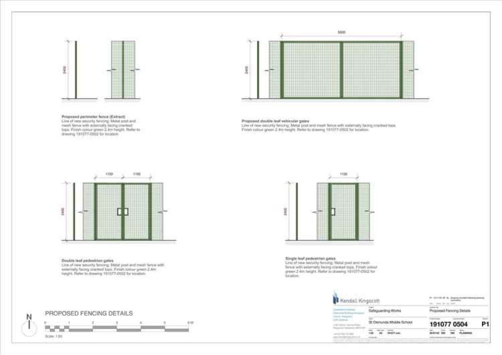 The proposed fence for St Osmund's Middle School The proposed fence for St Osmund's Middle School